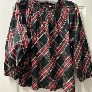 J. Crew Multicolor Plaid Top
